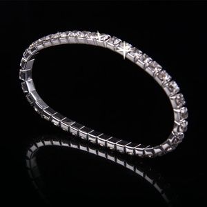 Cherryl's Jewelry - Simple One Row Stretch Rhinestone Bracelet Cherryl's Jewelry - Simple One Row Stretch Rhinestone Bracelet